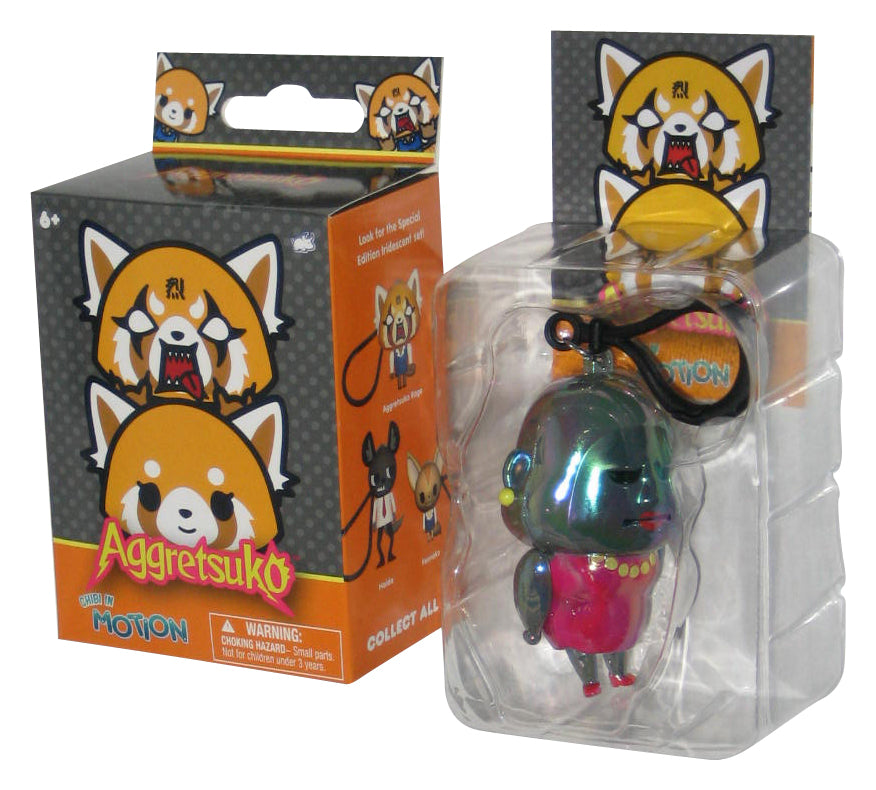 Aggretsuko Chibi In Motion Bullsitoy Metallic Gori 2.5 Inch Mini Figure Keychain