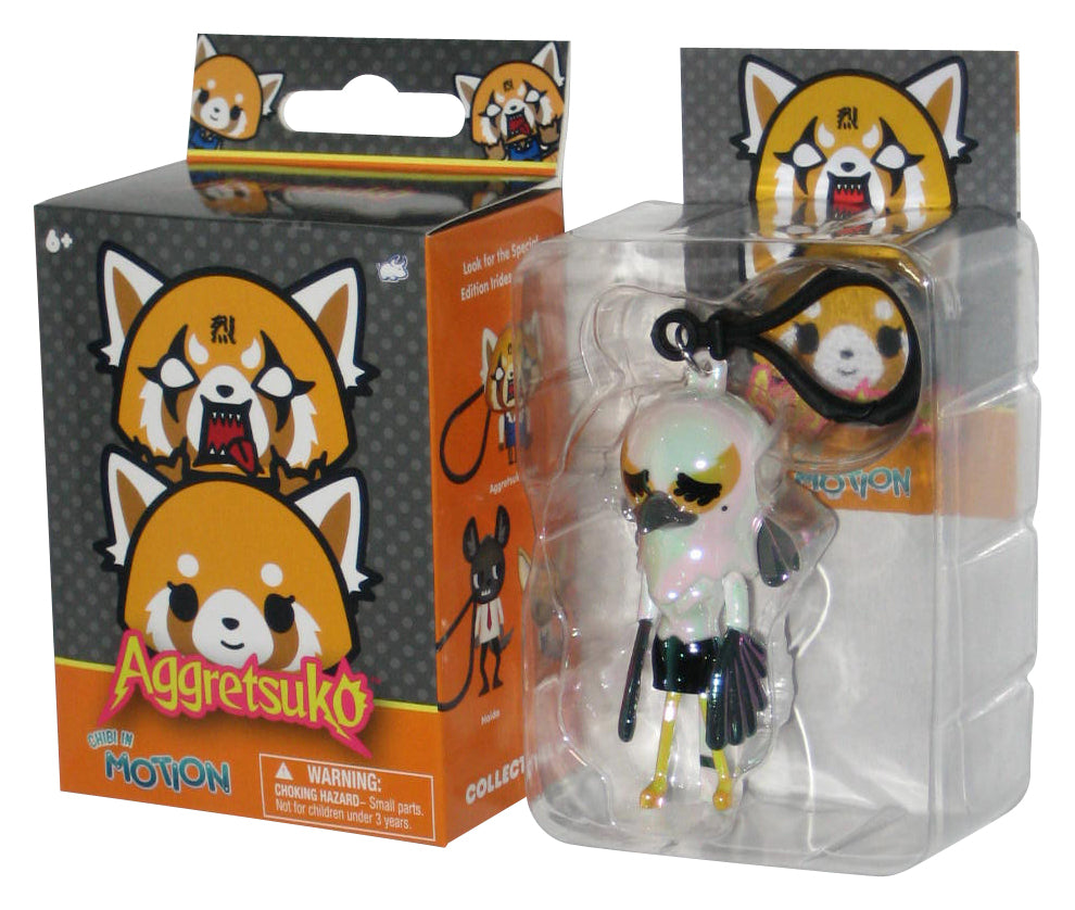 Aggretsuko Chibi In Motion Bullsitoy Metallic Washimi 2.5 Inch Mini Figure Keychain