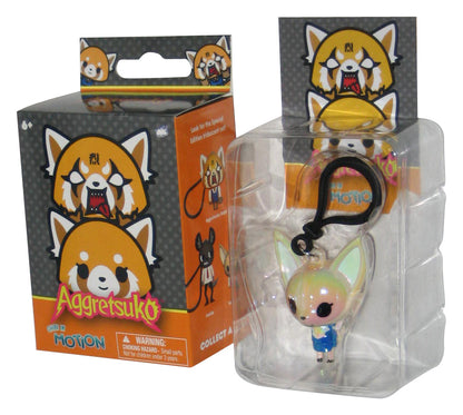 Aggretsuko Chibi In Motion Bullsitoy Metallic Fenneko 2.5 Inch Mini Figure Keychain