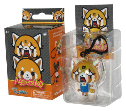 Aggretsuko Chibi In Motion Bullsitoy Metallic Angry 2.5 Inch Mini Figure Keychain