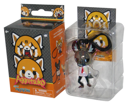 Aggretsuko Chibi In Motion Bullsitoy Metallic Haida 2.5 Inch Mini Figure Keychain