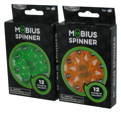 Mobius Spinner Green & Orange Brainstem Bullsitoy Fidget Toy Lot