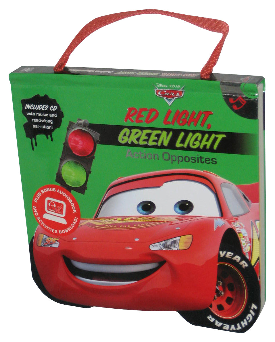 Disney Cars Red Green Light Action Opposites Board Book w/ Music & Read-Along CD