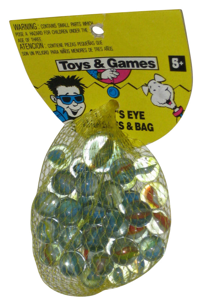 Toys R Us Geoffrey (1992) 41 Cat's Eye Marbles & Bag Toy