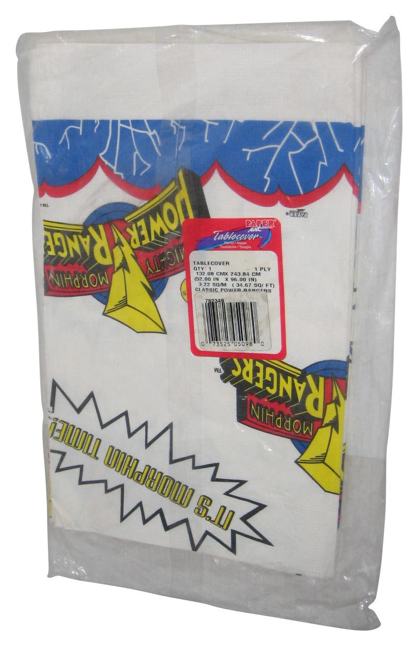 Mighty Morphin Power Rangers Paper Art Party Table Cover - (52 x 96 inches)