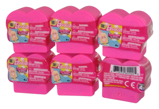 Barbie Squishy Pops Series 1 Heart Capsule Blind Mini Figure Toy Lot - (6 Random)