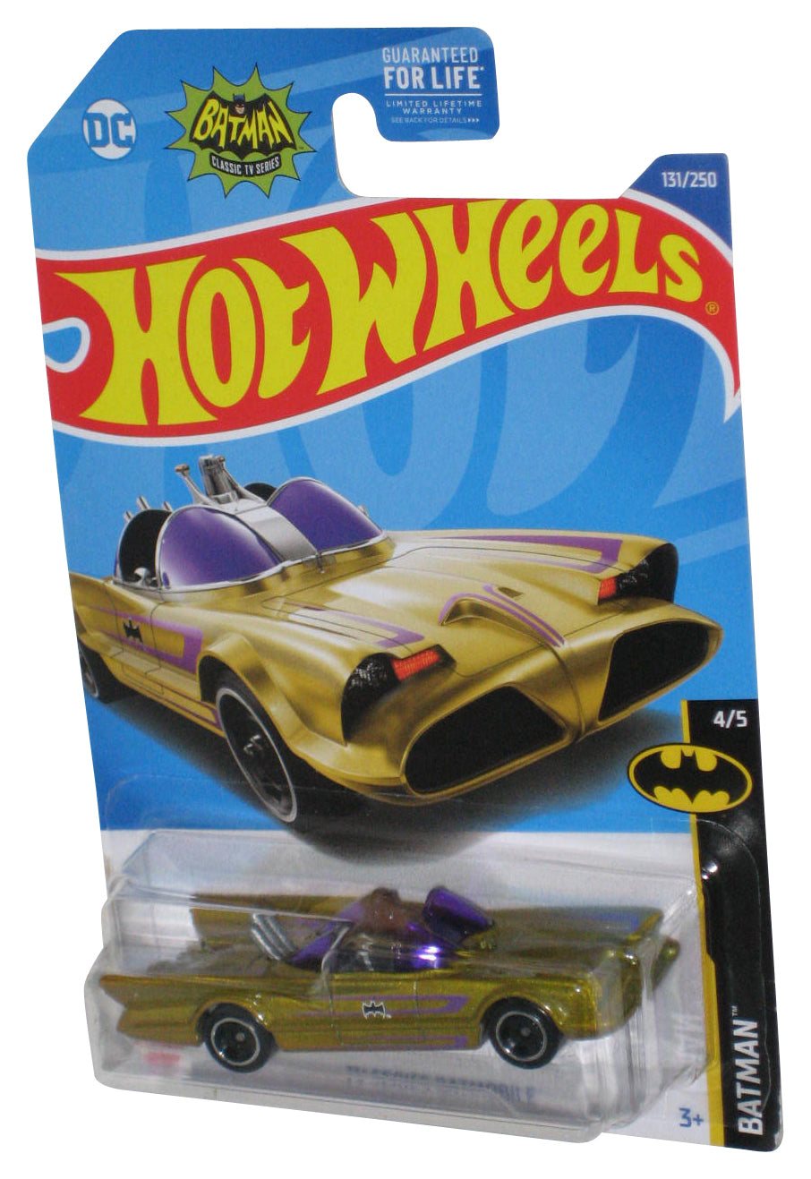 Hot Wheels DC Batman TV Series Batmobile 4/5 (2021) Mattel Gold Toy Car 131/250