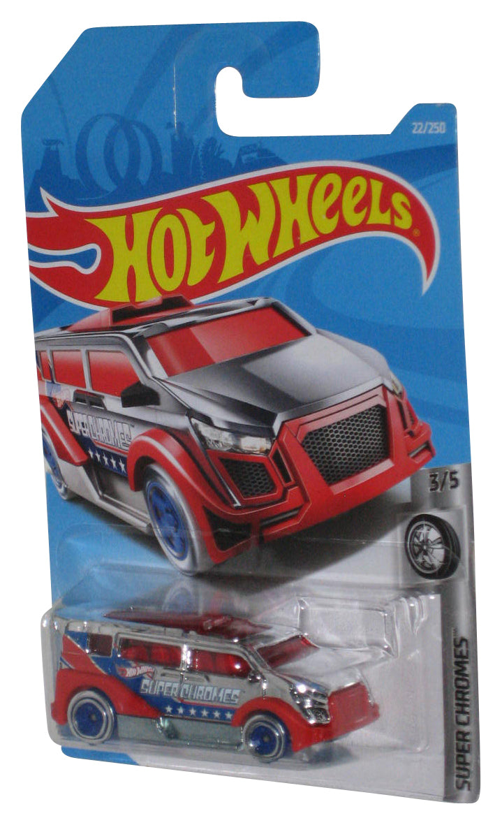 Hot Wheels Speedbox (2017) Red & Silver Super Chromes 3/5 Toy Car 22/250