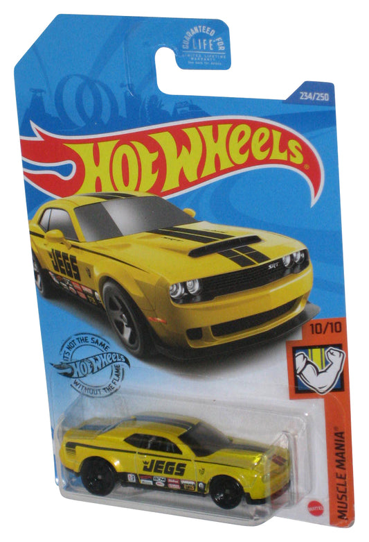 Hot Wheels Muscle Mania 10/10 (2017) Yellow '18 Dodge Challenger SRT Demon Toy Car 234/250