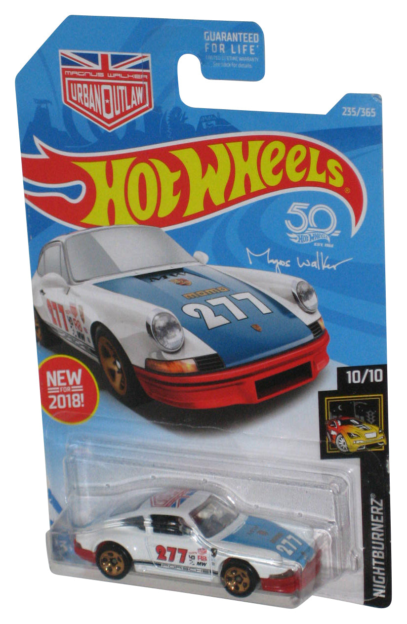 Hot Wheels Nightburnerz 10/10 (2018) White '71 Porsche 911 Toy Car 235/365