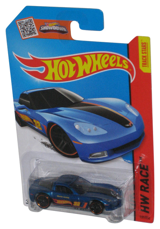 Hot Wheels Showdown HW Race (2013) Blue C6 Corvette Toy Car 131/250