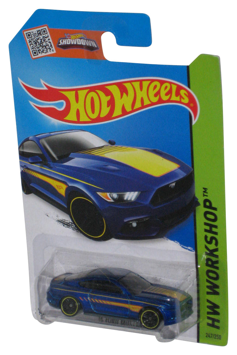 Hot Wheels Showdown HW Workshop (2013) Blue '15 Ford Mustang GT Toy Car 247/250