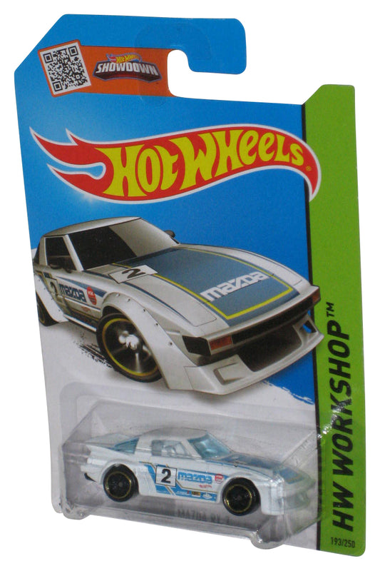 Hot Wheels Showdown HW Workshop (2013) White Mazda RX-7 Toy Car 193/250