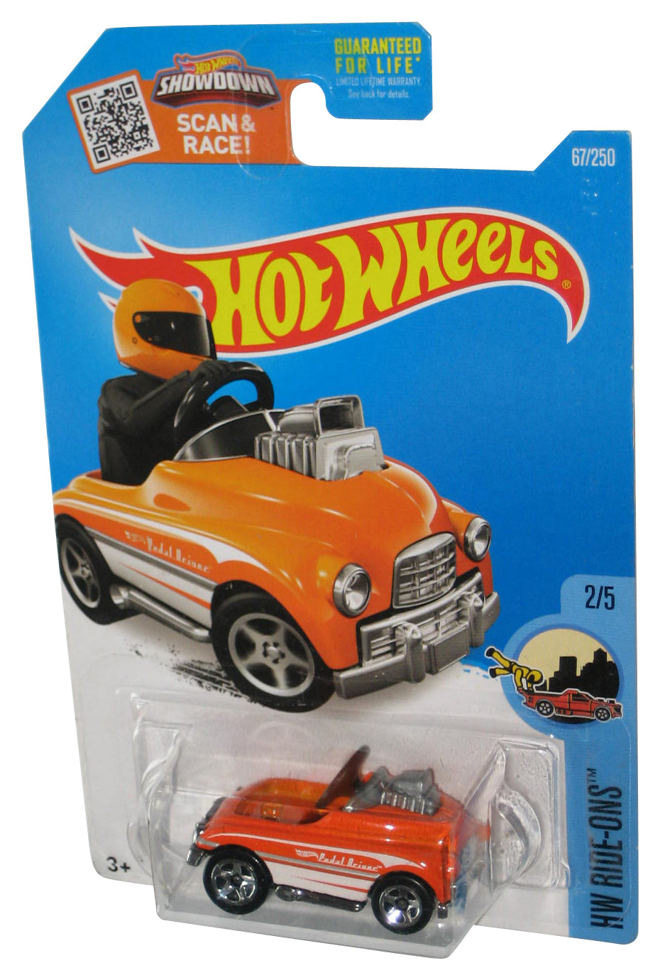 Hot Wheels Showdown HW Ride-Ons 2/5 (2015) Orange Pedal Driver Toy Car 67/250