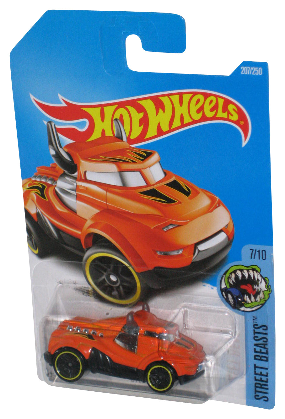 Hot Wheels Street Beasts 7/10 (2015) Orange Steer Clear Toy Car 207/250