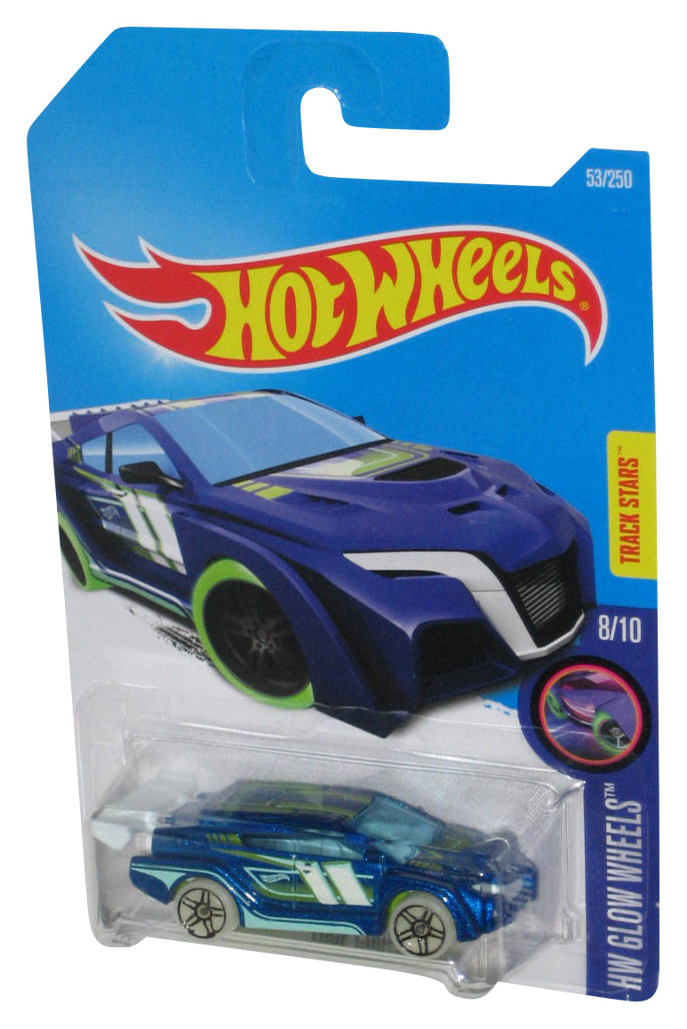 Hot Wheels HW Glow 8/10 (2015) Blue Loop Coupe Toy Car 53/250