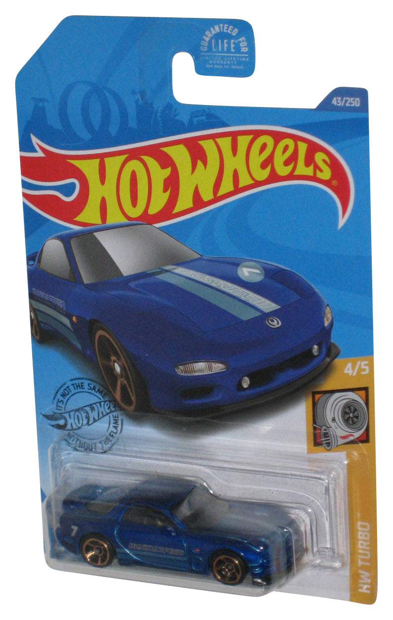 Hot Wheels HW Turbo 4/5 (2017) Blue '95 Mazda RX-7 Toy Car 43/250