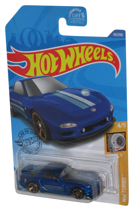Hot Wheels HW Turbo 4/5 (2017) Blue '95 Mazda RX-7 Toy Car 43/250
