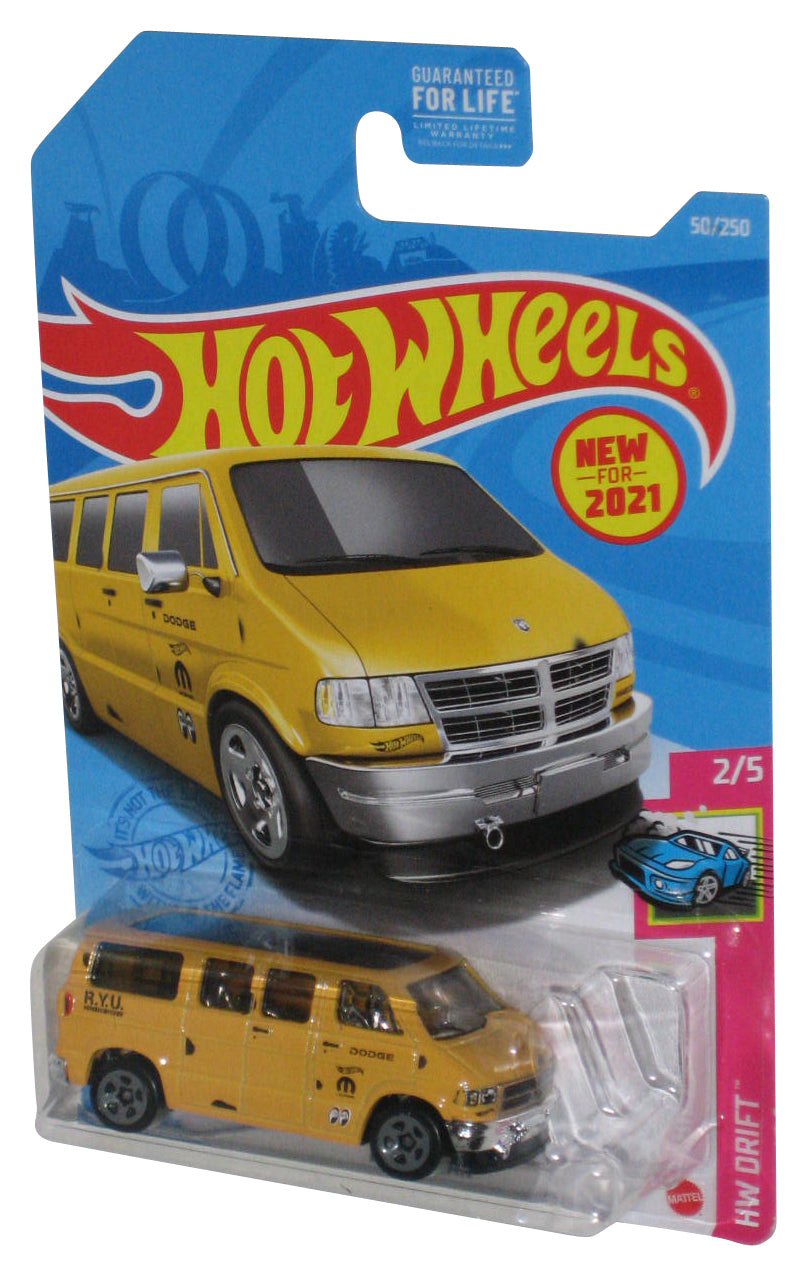 Hot Wheels HW Drift (2021) Yellow Dodge Van 2/5 Toy Car 50/250