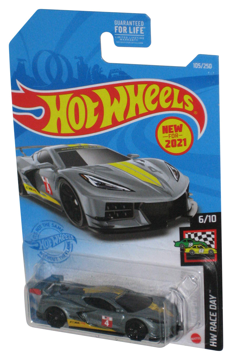 Hot Wheels HW Race Day 6/10 (2020) Silver Corvette C8.R Toy Car 105/250