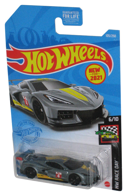 Hot Wheels HW Race Day 6/10 (2020) Silver Corvette C8.R Toy Car 105/250