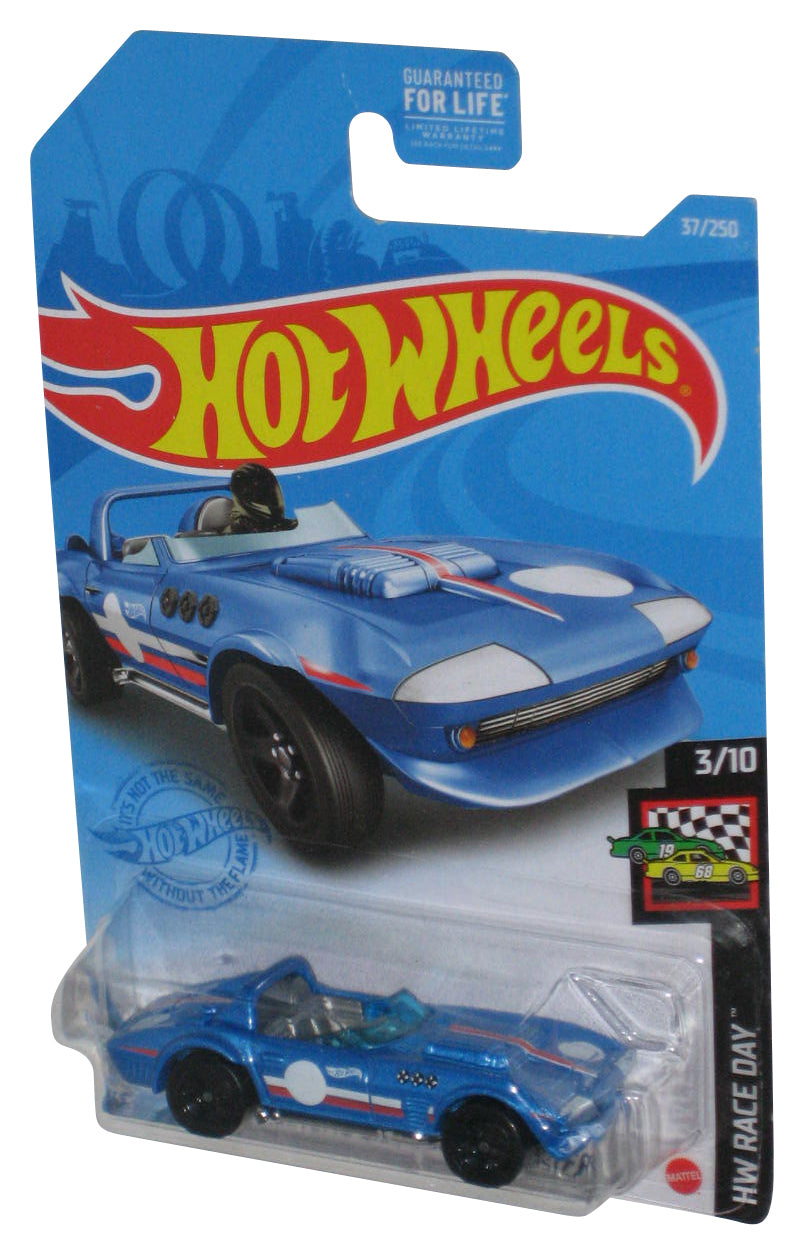 Hot Wheels HW Race Day 3/10 (2020) Blue Corvette Grand Sport Roadster Toy Car 37/250
