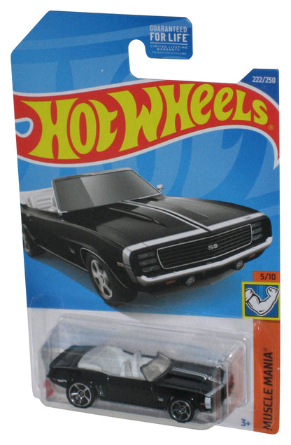 Hot Wheels Muscle Mania 5/10 (2021) Black '69 Camaro Convertible Toy Car 222/250