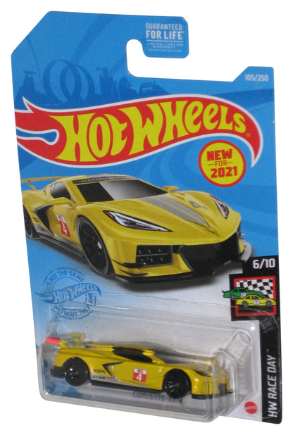 Hot Wheels HW Race Day 6/10 (2021) Yellow Corvette C8.R Toy Car 105/250
