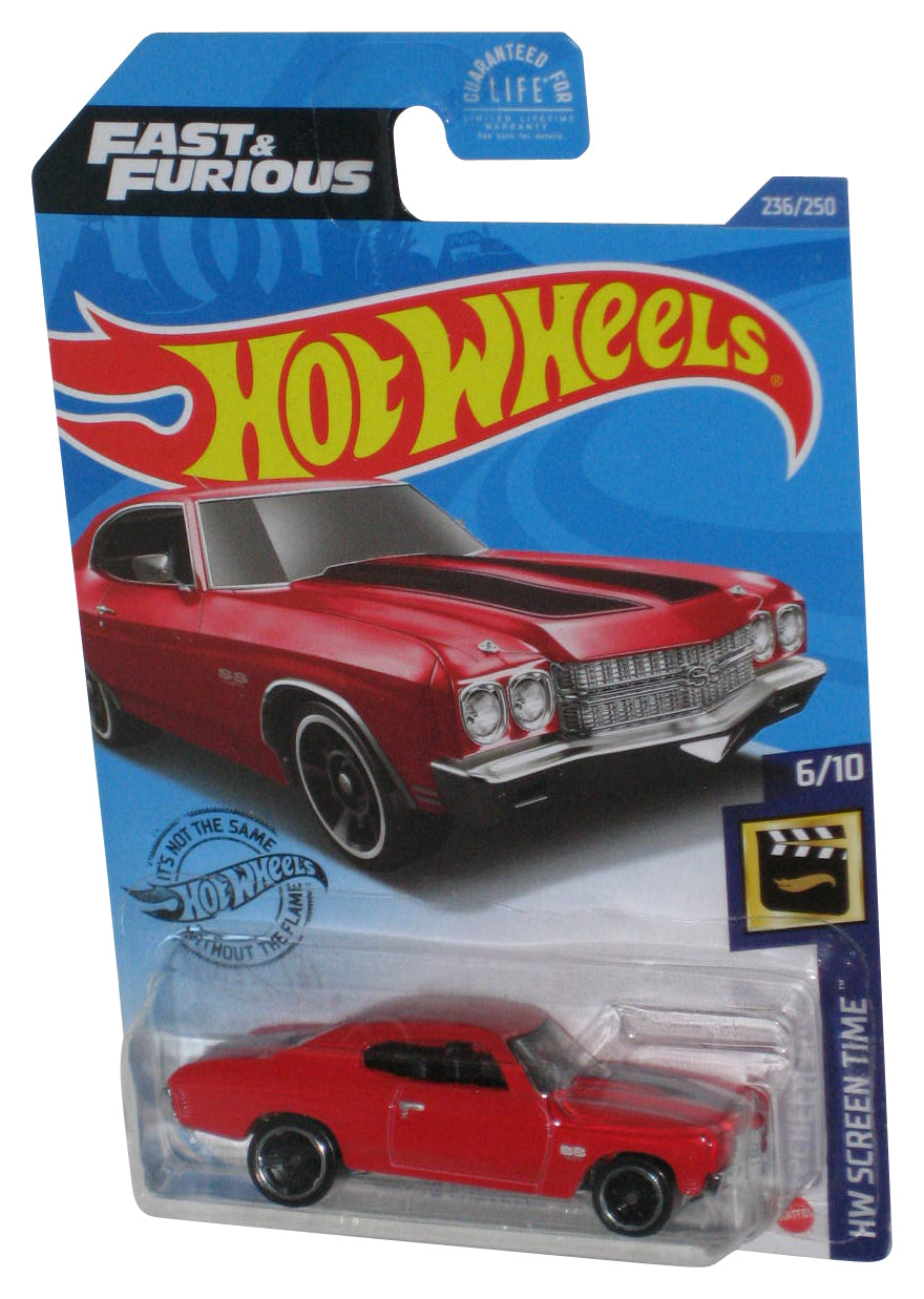 Fast & Furious Hot Wheels HW Screen Time 6/10 (2017) Red '70 Chevelle SS Toy Car 236/250