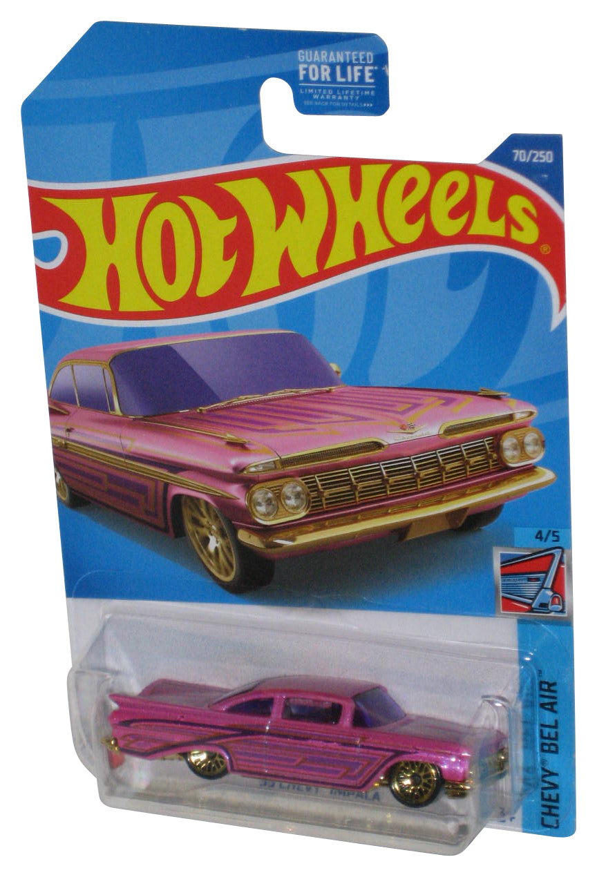 Hot Wheels Chevy Bel Air 4/5 (2021) '59 Chevy Impala Pink Toy Car 70/250