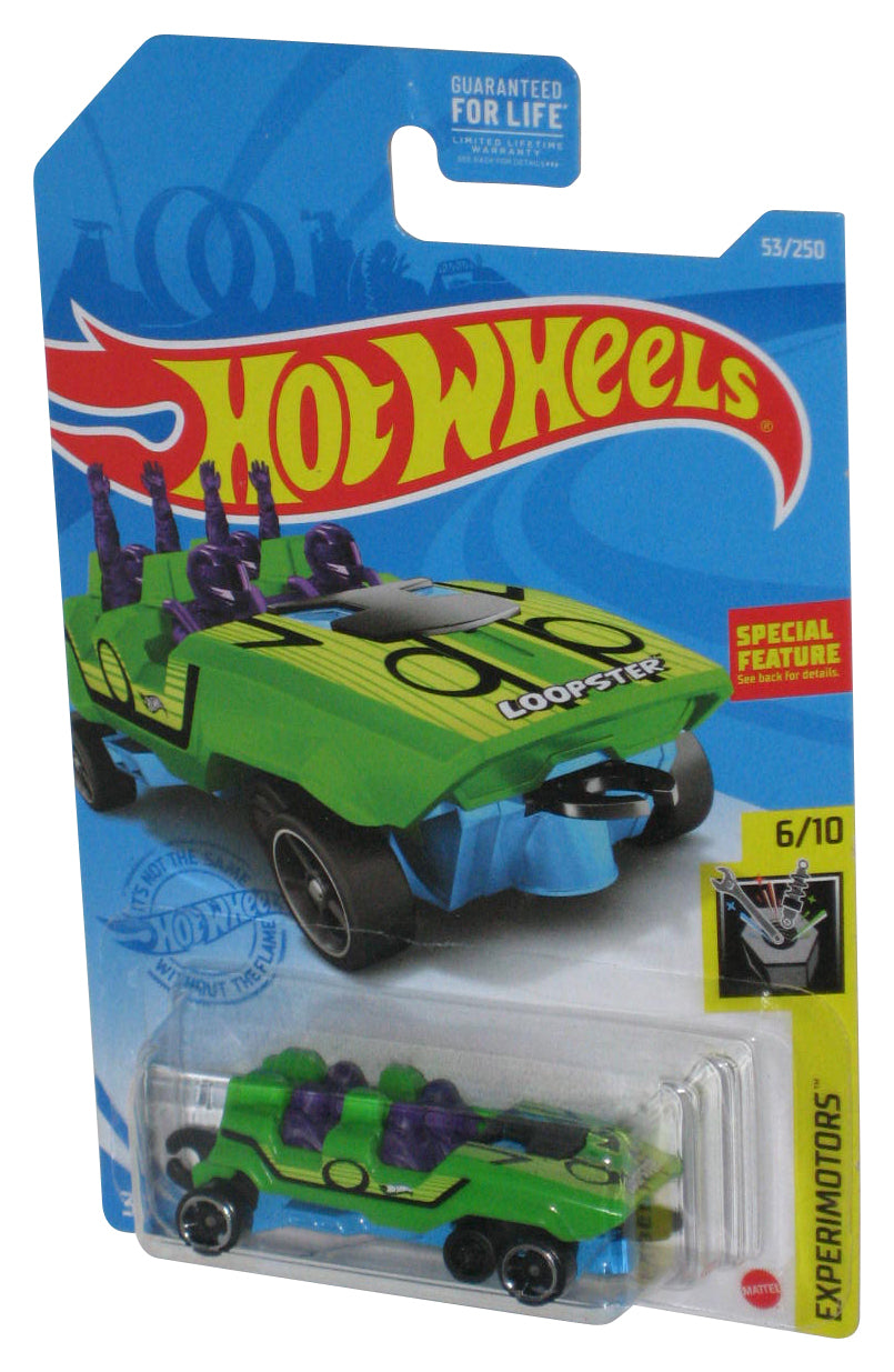 Hot Wheels Experimotors 6/10 (2020) Green Loopster Toy Car 53/250 - (Hands Down Version)