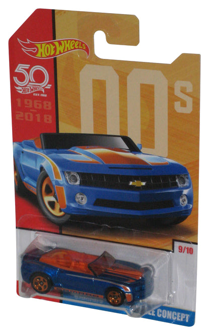 Hot Wheels 00's Camaro Convertible Concept (2017) Blue Toy Car 9/10