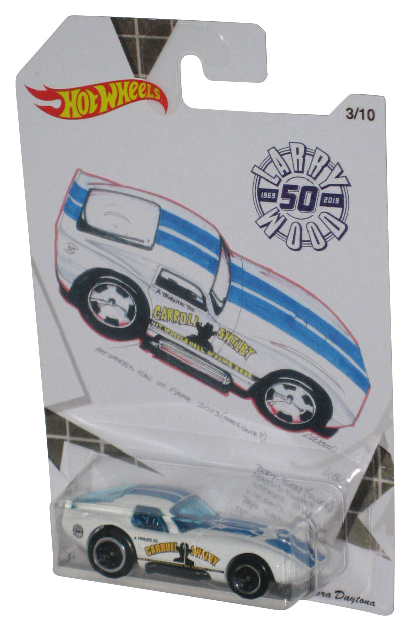 Hot Wheels Larry Wood (2018) White Shelby Cobra Daytona Toy Car 3/10