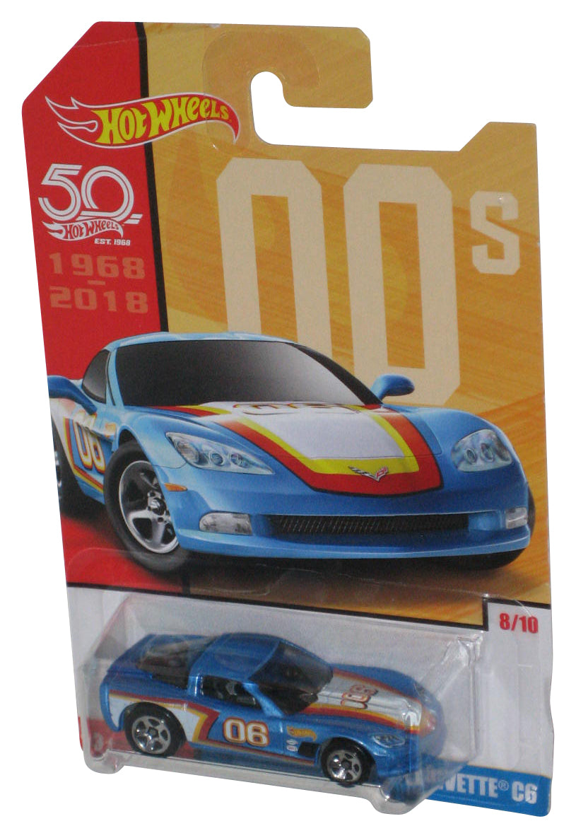 Hot Wheels 50th (2017) 00's Blue Corvette C6 Toy Car 8/10