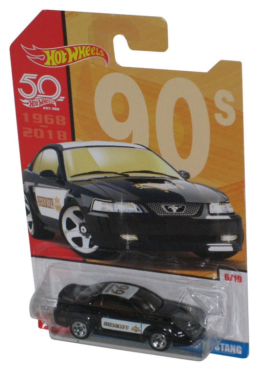 Hot Wheels 50th Anniversary (2017) Black '92 Ford Mustang 90s Toy Car #6/10