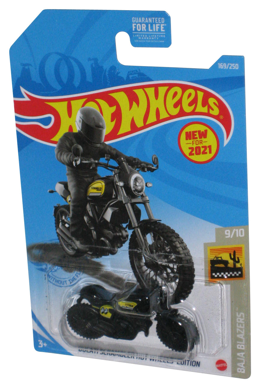 Hot Wheels Ducati Scrambler Baja Blazers 9/10 (2021) Yellow & Black Toy Bike 169/250
