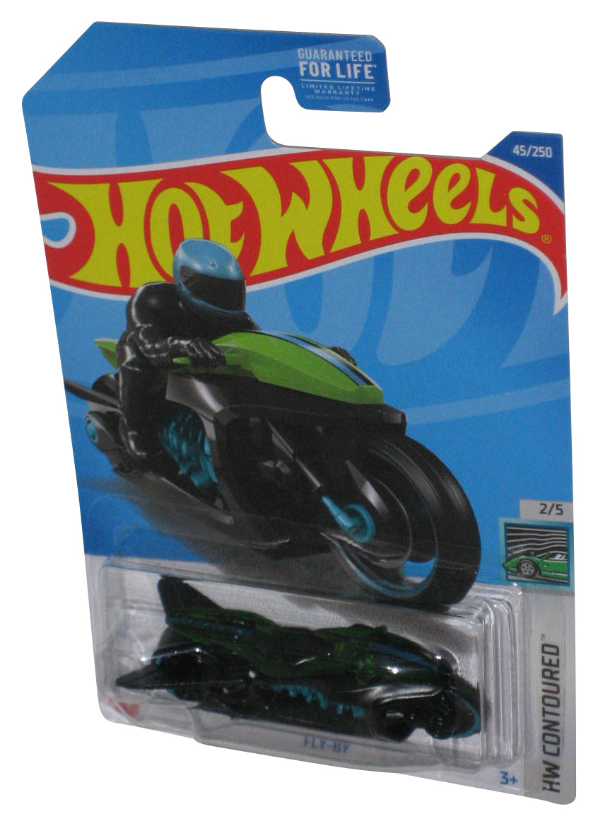 Hot Wheels HW Countoured 2/5 (2021) Fly-By Toy Bike Black & Green 45/250