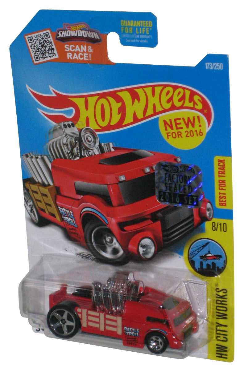 Hot Wheels HW City Works 8/10 (2016) Red Crate Racer Toy Car 173/250 w/ Factory Sealed Sticker