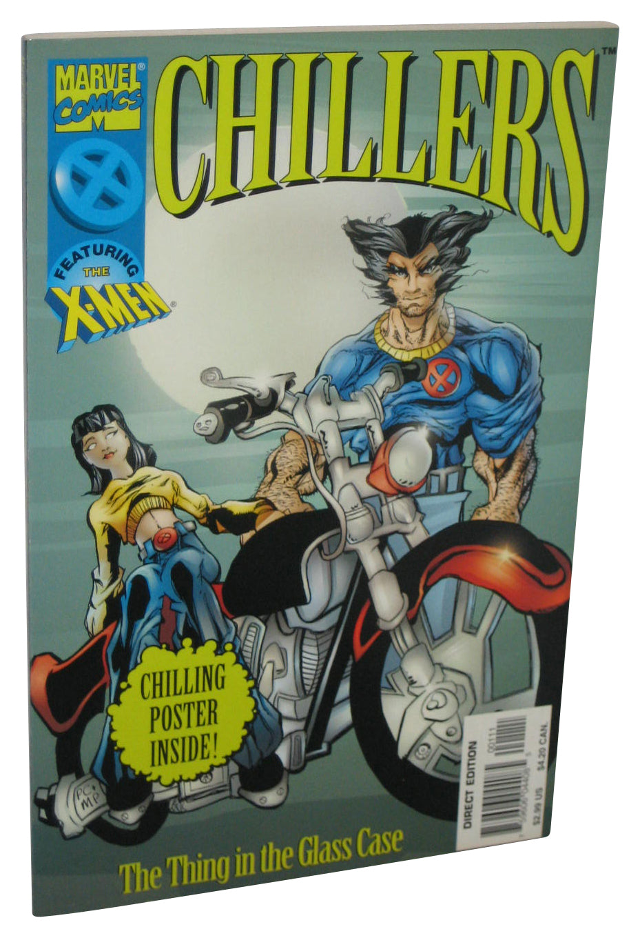 Marvel X-Men Chillers Thing In The Glass Case Paperback Book w/ Poster