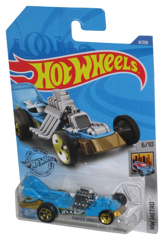 Hot Wheels HW Metro 6/10 (2018) Blue Diaper Dragger Toy Car 8/250