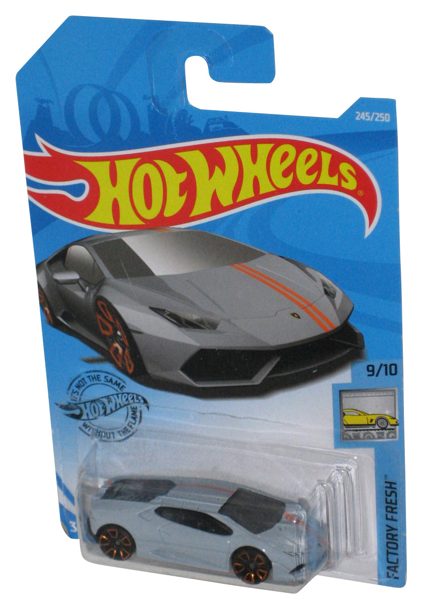 Hot Wheels Factory Fresh 9/10 (2018) Gray Lamborghini Huracan Car 245/250