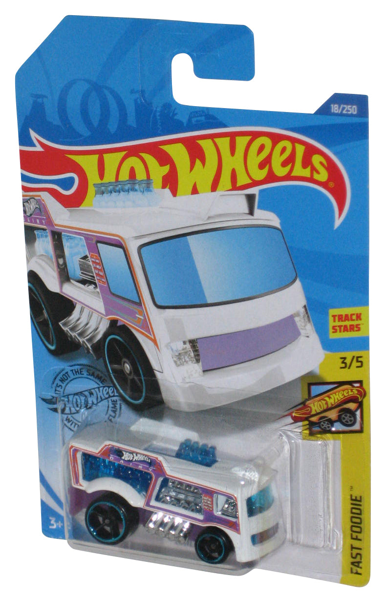 Hot Wheels Fast Foodie 3/5 (2018) White & Purple Chill Mill Toy Car 18/250