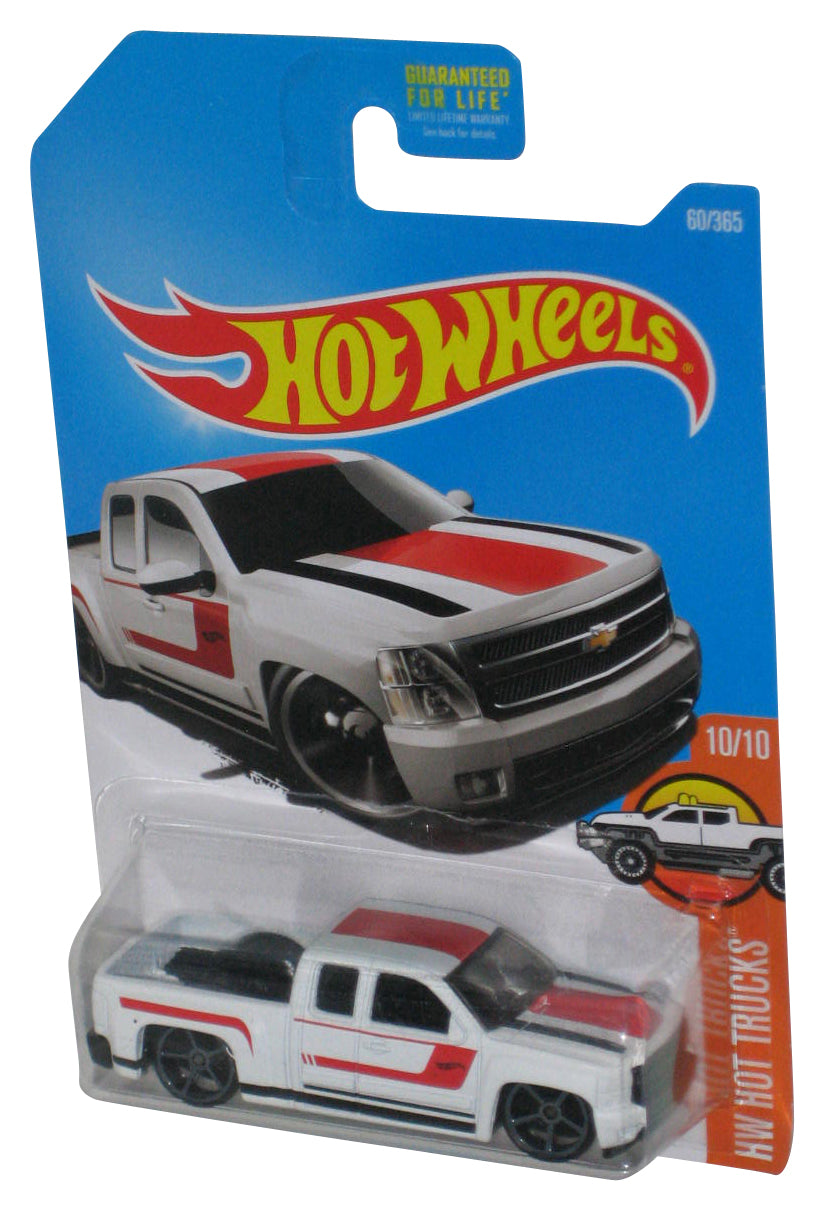 Hot Wheels HW Hot Trucks 10/10 Chevy Silverado (2015) White & Red Toy 60/365
