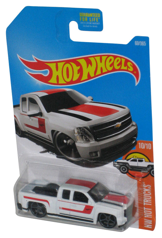 Hot Wheels HW Hot Trucks 10/10 Chevy Silverado (2015) White & Red Toy 60/365