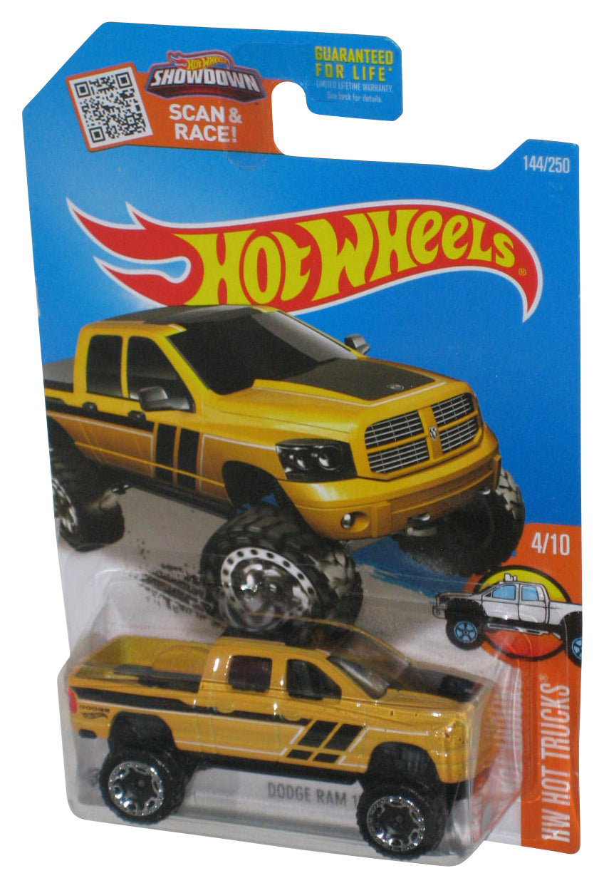 Hot Wheels HW Hot Trucks 4/10 (2015) Yellow Dodge Ram 1500 Toy 144/250