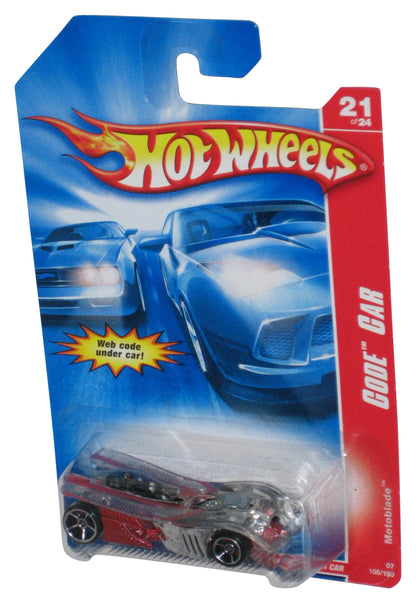 Hot Wheels Code Car 21/24 Red Motoblade (2006) Mattel Toy Car 105/180