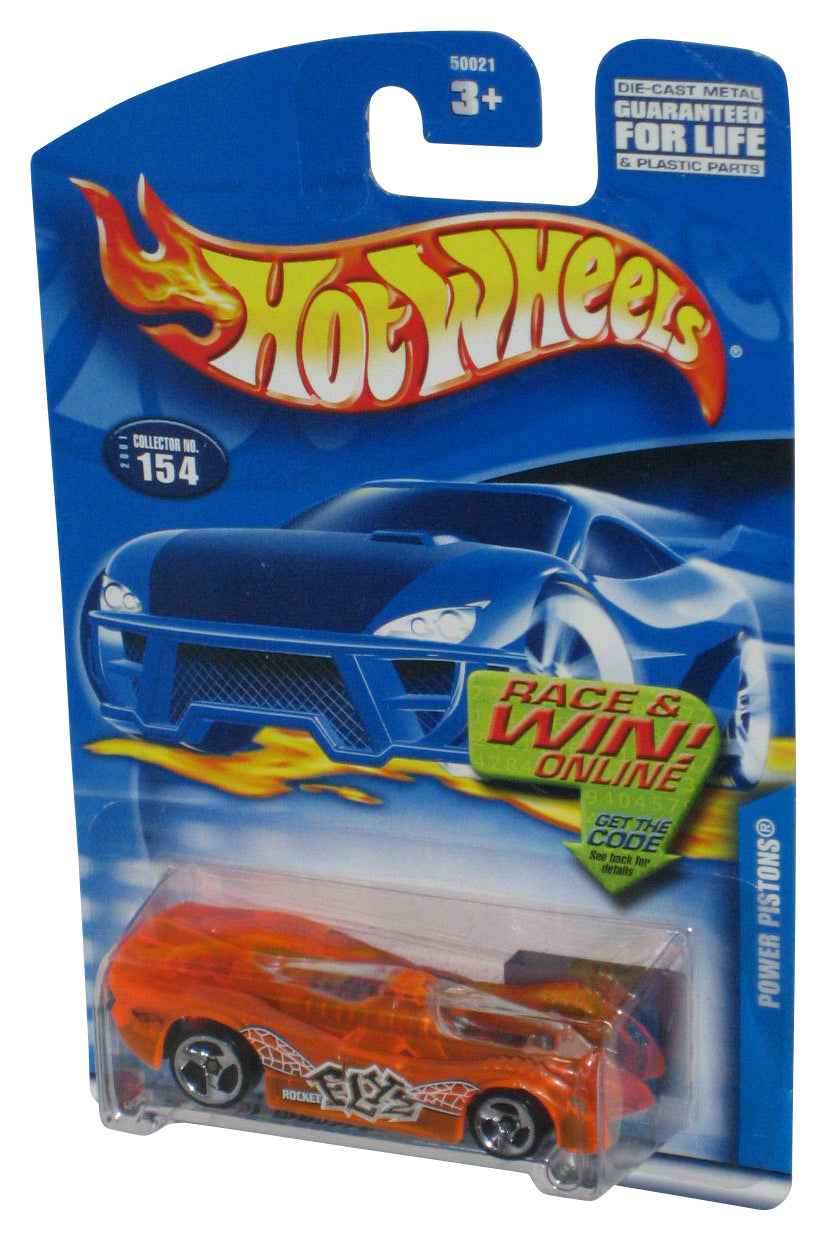 Hot Wheels Power Pistons (2001) Rocket Flyz Orange Toy Car #154