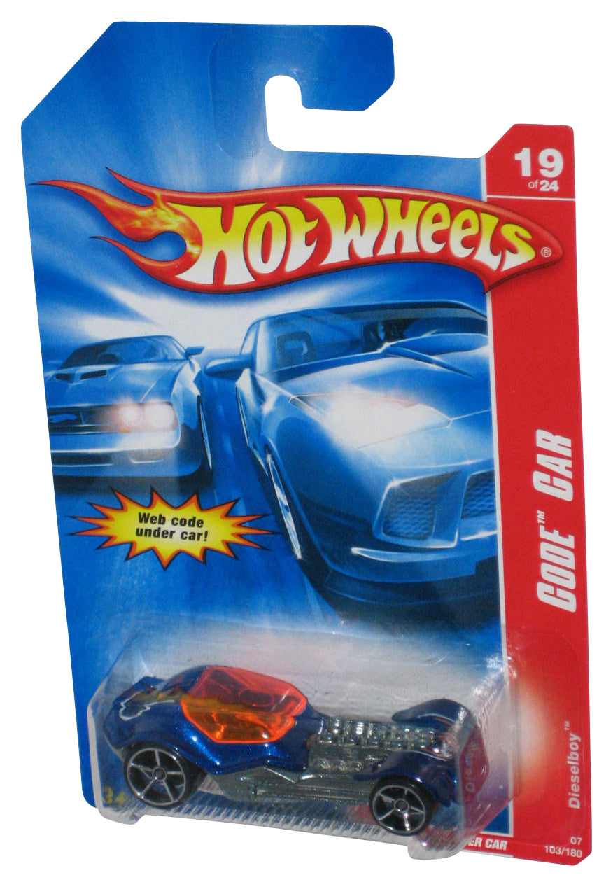 Hot Wheels Code Car 19/24 Dieselboy (2006) Mattel Blue Toy Car 103/180