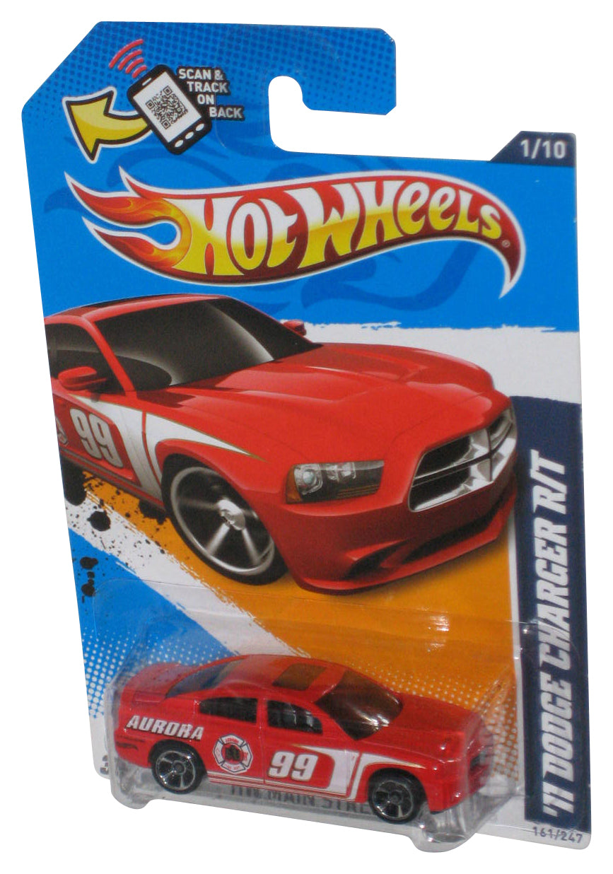 Hot Wheels HW Main Street '12 (2011) Red '11 Dodge Charger R/T Toy Car 161/247