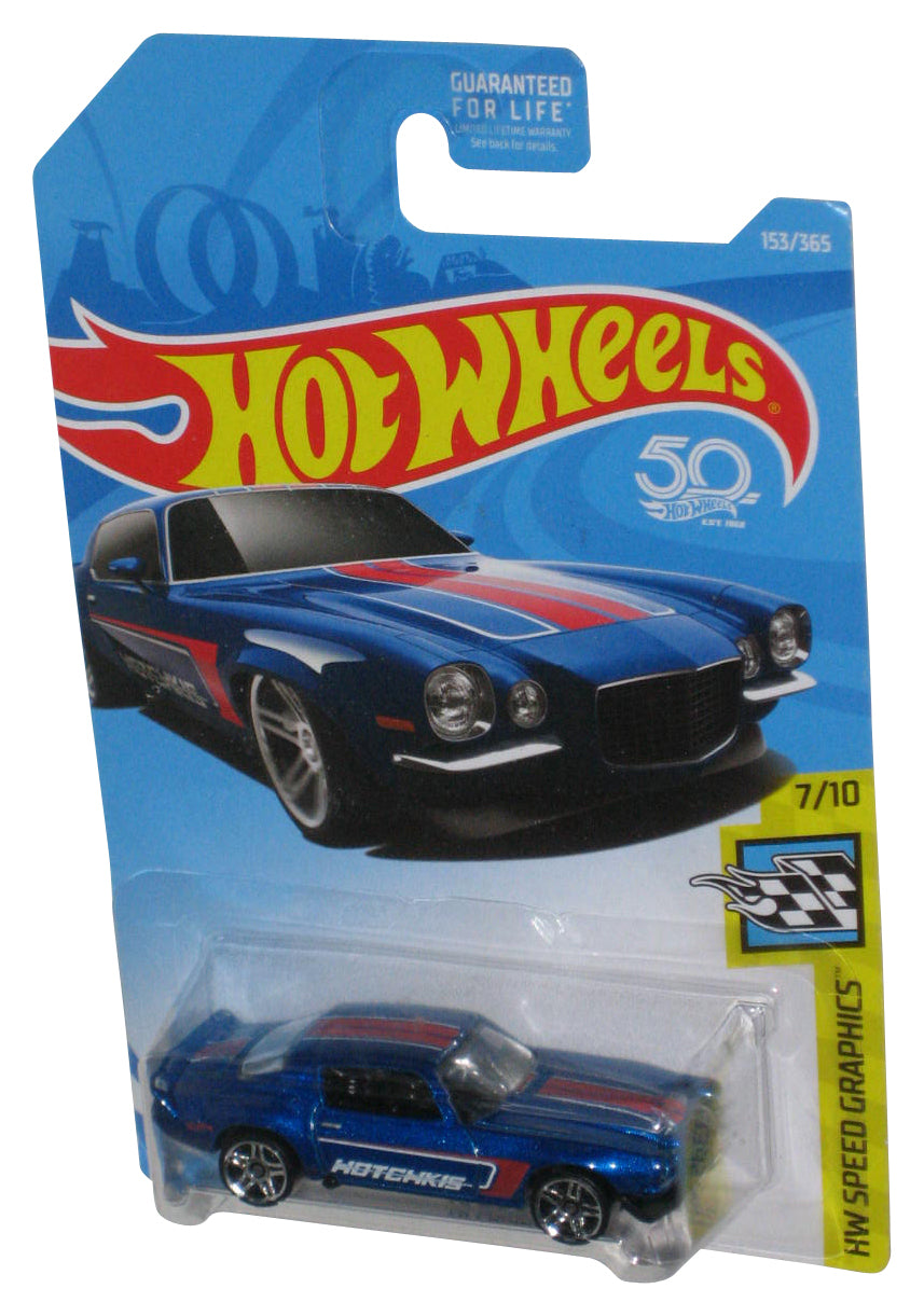 Hot Wheels HW Speed Graphics 7/10 (2017) Blue '70 Camaro Toy Car 153/365